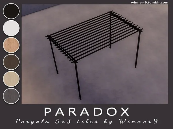 Paradox Pergola 5x3 tiles - The Sims 4 Custom Content