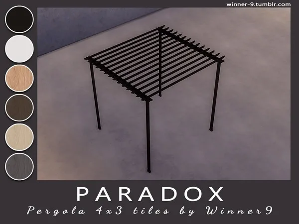 Paradox Pergola 4x3 tiles - The Sims 4 Custom Content