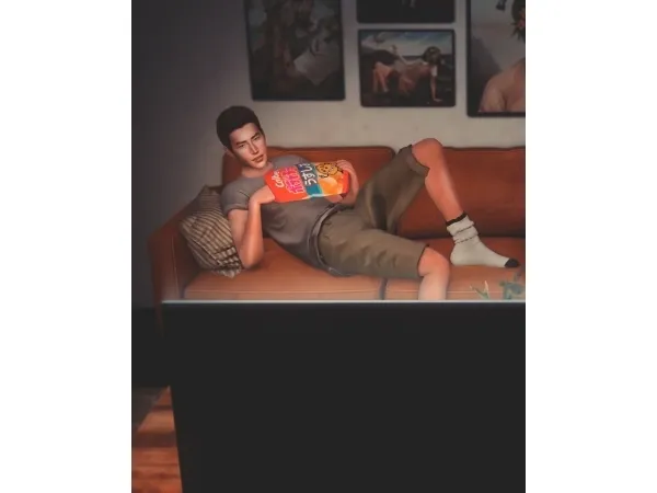 Alpha Binge watching TV Poses by katverse - The Sims 4 Custom Content
