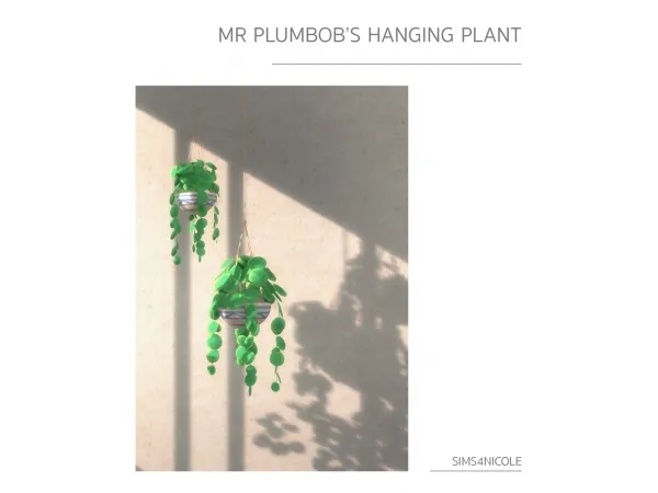 Alpha Hanging plant - The Sims 4 Custom Content