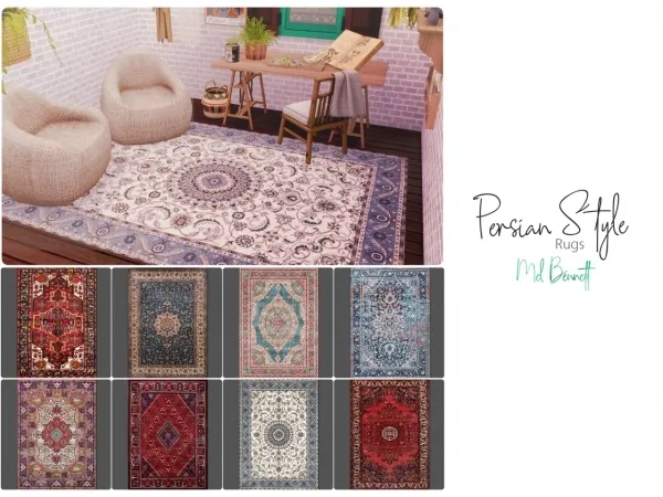 Alpha PERSIAN STYLE RUGS - The Sims 4 Custom Content