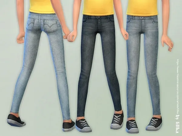Maxis Match Skinny Jeans for Girls 07 - The Sims 4 Custom Content