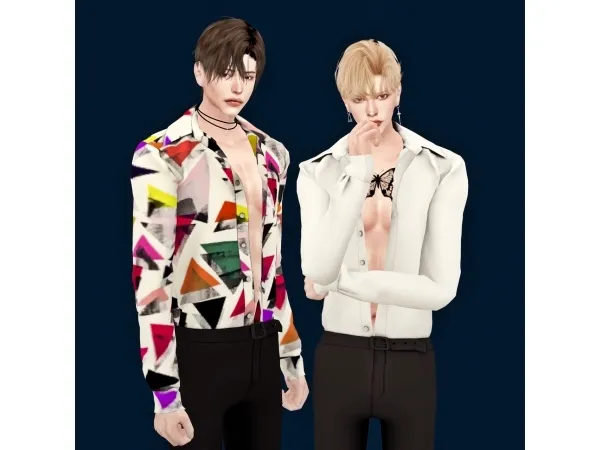 Alpha [sudal] Sexy shirt pants - The Sims 4 Custom Content