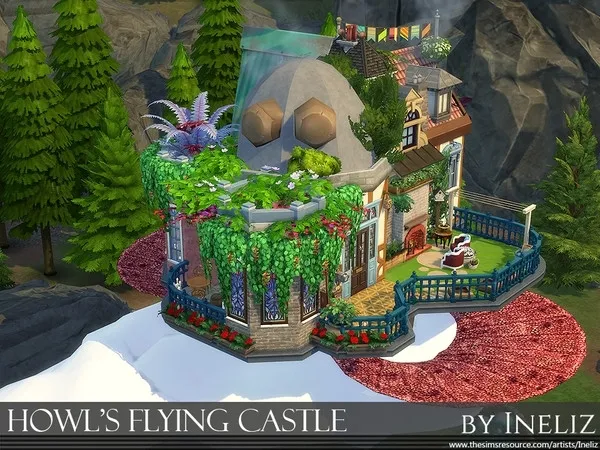 Alpha Howl's Flying Castle - The Sims 4 Custom Content