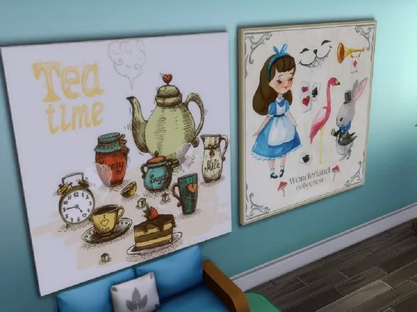 Alpha Alice in Wonderland Painting REQUIRES DINE OUT - The Sims 4 Custom Content