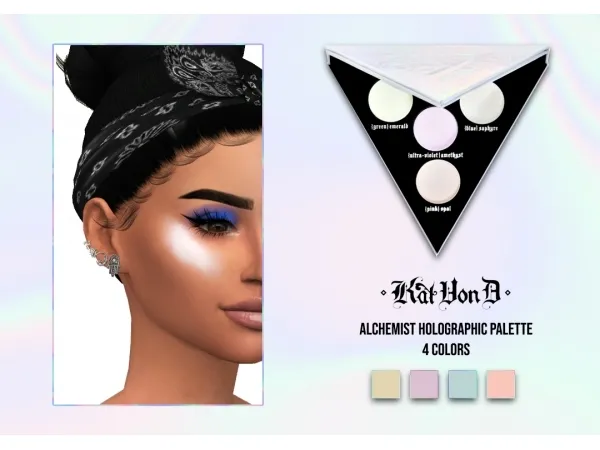 Maxis Match KatVonD Alchemist Holographic Palette - The Sims 4 Custom Content