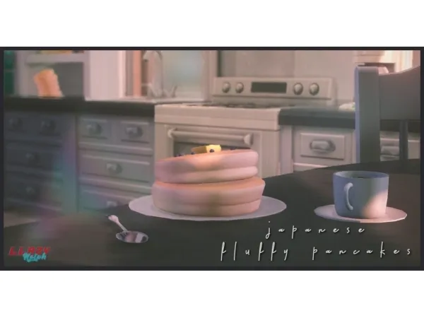 Alpha Japanese Fluffy Pancakes (Edible) by llazyneiph - The Sims 4 Custom Content