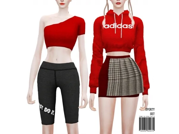 Maxis Match [Female Set] Sporty Set sims by miro - The Sims 4 Custom Content