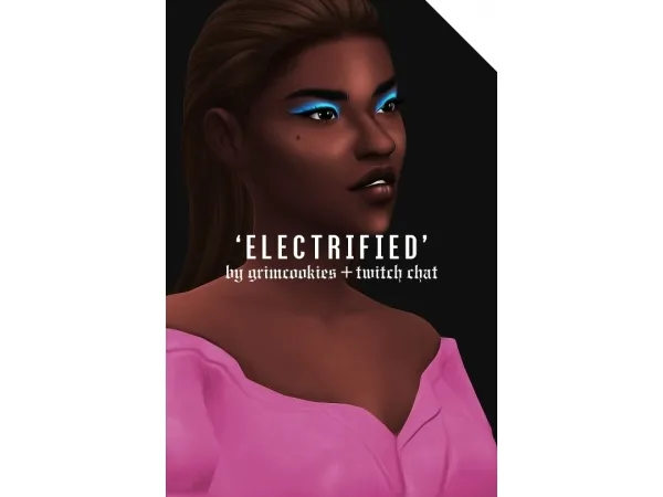 Alpha ELECTRIFIED EYESHADOW by grim - The Sims 4 Custom Content