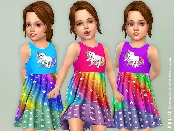 Maxis Match Unicorn Dress - The Sims 4 Custom Content
