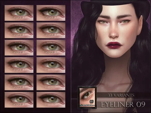 Alpha Eyeliner 09 Lashes - The Sims 4 Custom Content