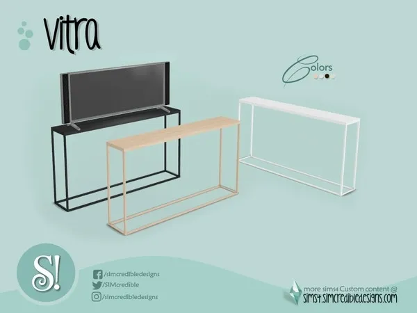 Vitra TV stand - The Sims 4 Custom Content
