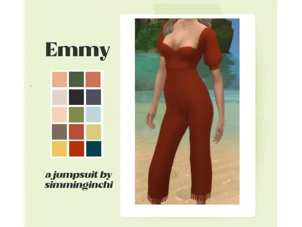Maxis Match Emmy a jumpsuit - The Sims 4 Custom Content