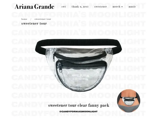 Alpha sweetener tour clear bags - The Sims 4 Custom Content