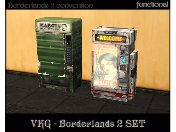 VKG Borderlands 2 SET - The Sims 3 Custom Content