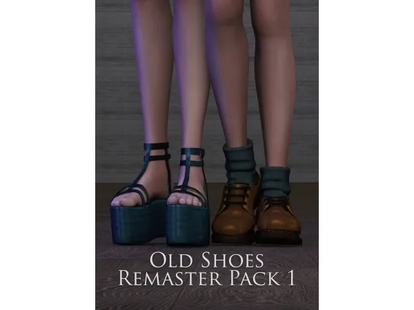 Mix Old Shoes Remaster Pack 1 - The Sims 4 Custom Content
