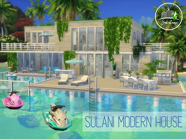 Alpha Sulani Modern House - The Sims 4 Custom Content