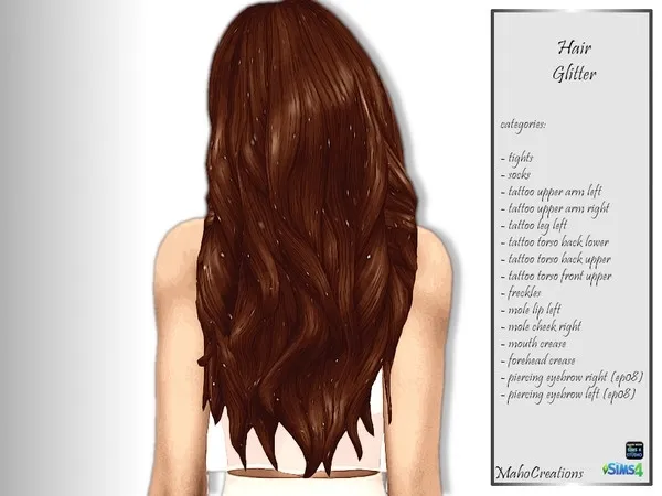 Hair Glitter eyebrow piercing left (Discover University) - The Sims 4 Custom Content