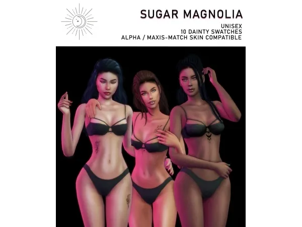 Mix Magnolia Sugar a dainity tattoo set - The Sims 4 Custom Content