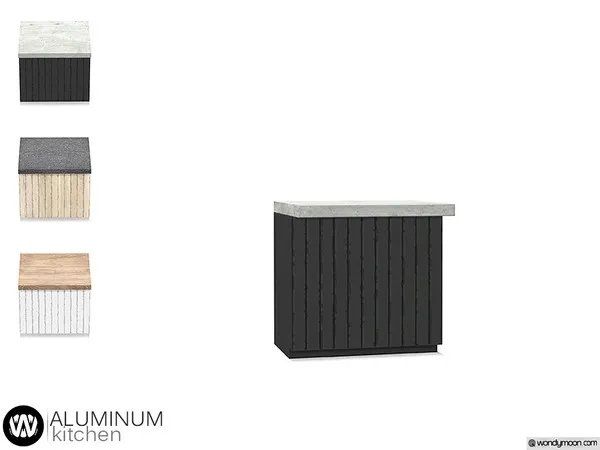 Aluminum Island Counter - The Sims 4 Custom Content