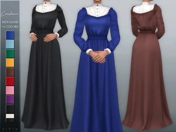 Mix Constance Dress - The Sims 4 Custom Content