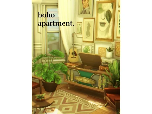Maxis Match Boho Apartment - The Sims 4 Custom Content