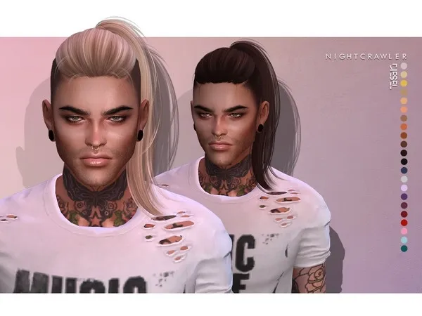 Alpha Nightcrawler Diesel (HAIR) - The Sims 4 Custom Content