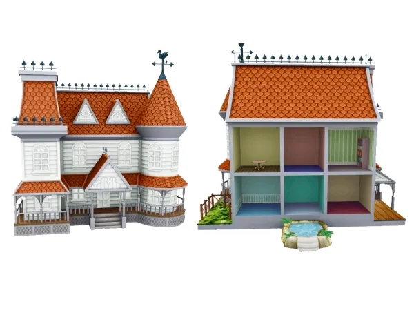 Maxis Match Doll House Recolour - The Sims 4 Custom Content