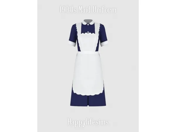 Maxis Match [Lonelyboy] 1930s Maid Uniform Set - The Sims 4 Custom Content