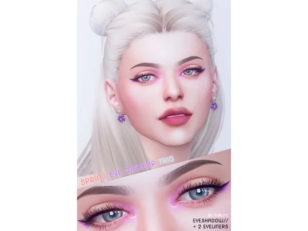 Alpha SPRING Eye Makeup Trio by pralinesims - The Sims 4 Custom Content