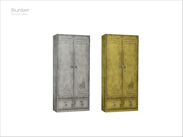 [Bunker] locker dresser - The Sims 4 Custom Content