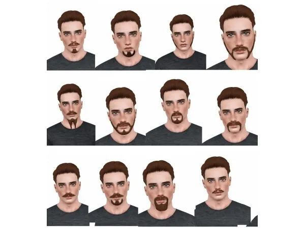 Medieval Beards Converted by VenusPrincess - The Sims 3 Custom Content