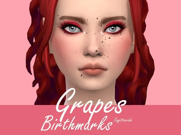Alpha Grapes Birthmarks - The Sims 4 Custom Content