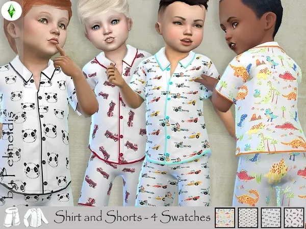 Alpha Short Pyjamas - The Sims 4 Custom Content
