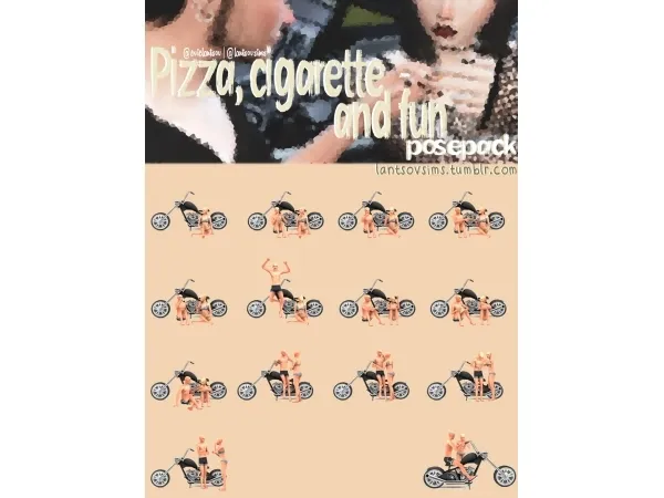 Alpha [EL] Evie Lantsov Pizza cigarette and fun - The Sims 4 Custom Content
