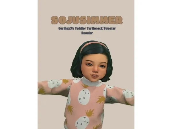 Alpha Gorillax3s Toddler Turtleneck Recolor - The Sims 4 Custom Content