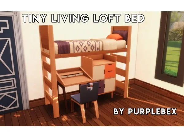 Maxis Match Tiny Living Loft Bed - The Sims 4 Custom Content