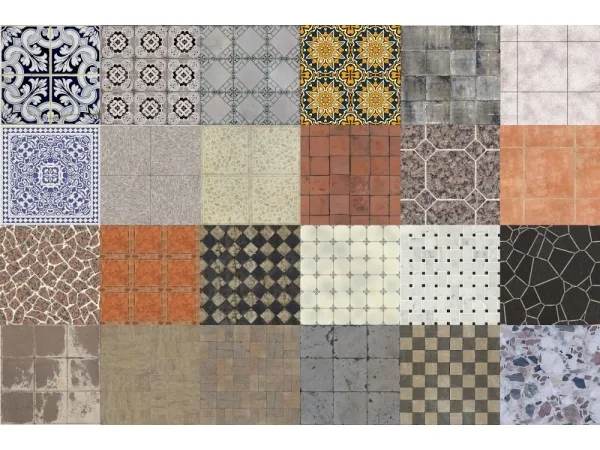 Alpha Floor tile collection by TaTschu - The Sims 4 Custom Content