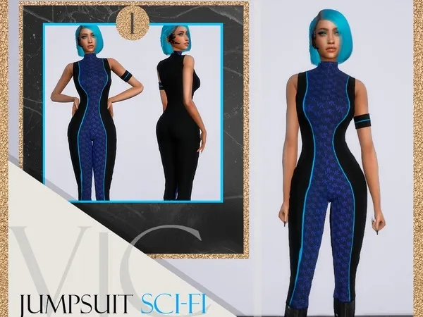 Mix JUMPSUIT APOCALYPSE SCI FI I VC - The Sims 4 Custom Content