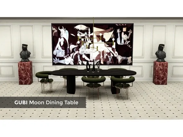 GUBI Moon Dining Table by enable_llamas - The Sims 3 Custom Content