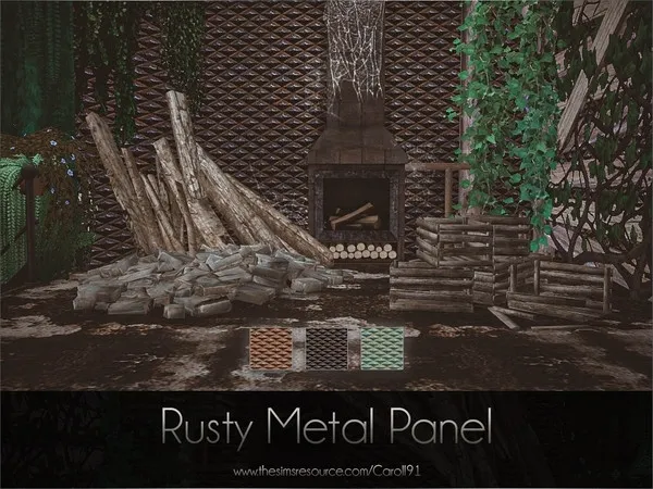 Alpha Rusty Metal Panel - The Sims 4 Custom Content