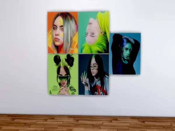 Alpha Billie Eilish Wall Art - The Sims 4 Custom Content