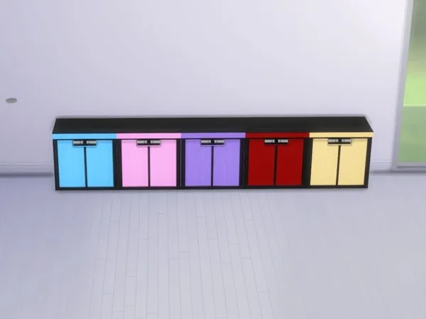 Luscious Kitchen Island Black Trim - The Sims 4 Custom Content