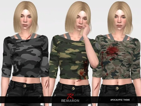 Maxis Match Apocalypse Sweater 01 for Women - The Sims 4 Custom Content