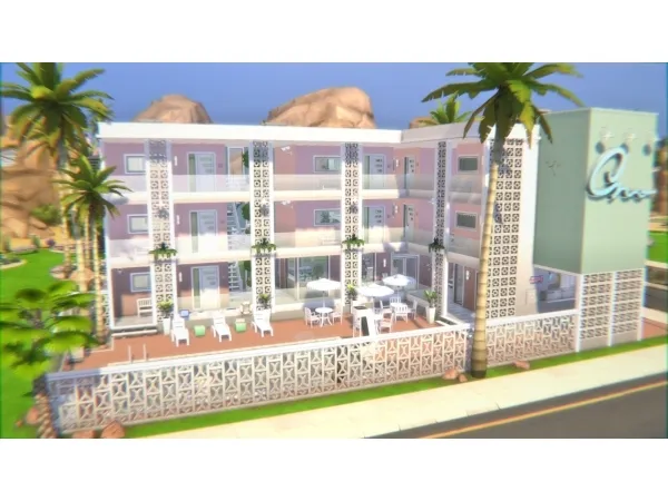Maxis Match Pink Vice Motel - The Sims 4 Custom Content
