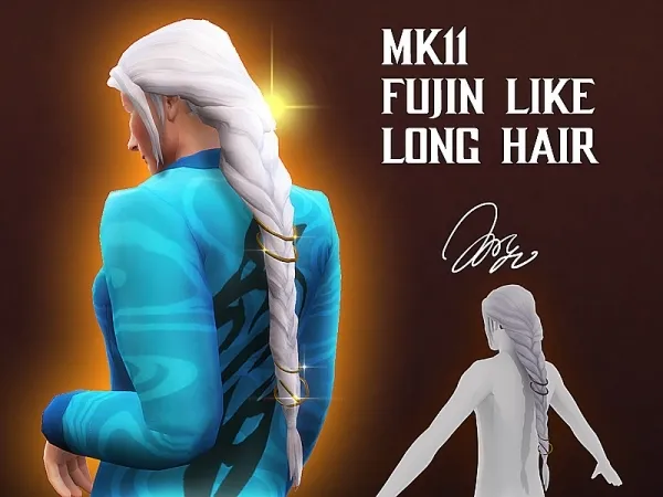 Alpha riko hair fujin hair - The Sims 4 Custom Content