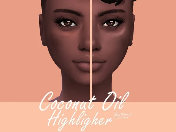 Maxis Match Coconut Oil Highlighter - The Sims 4 Custom Content