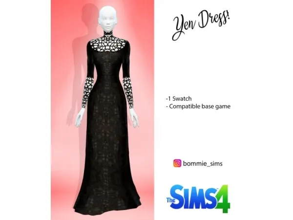 Alpha Yen Dress - The Sims 4 Custom Content