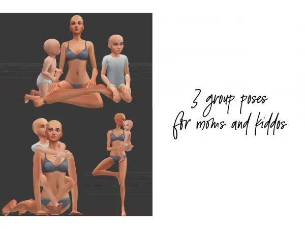 Maxis Match Mommy and Me Yoga a pose pack - The Sims 4 Custom Content