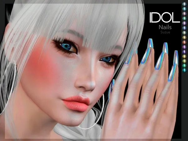 Alpha [Suzue] Idol Nails - The Sims 4 Custom Content